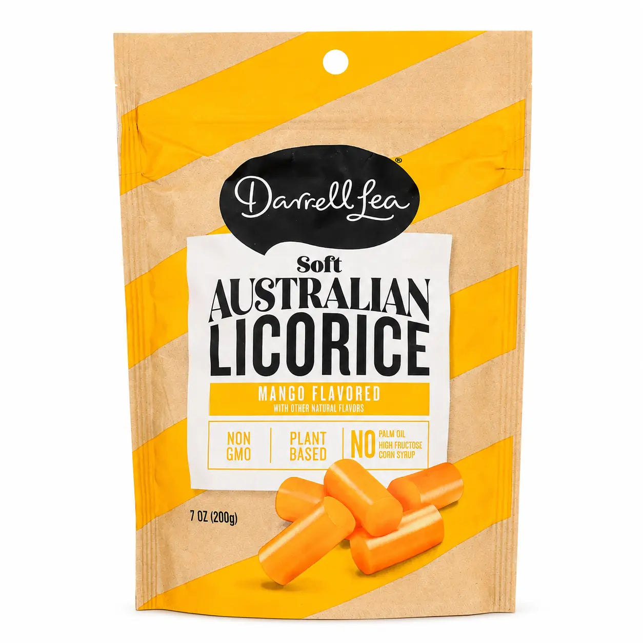 Darrell Lea Mango Soft Eating Liquorice Bags 7 oz Darrell Lea